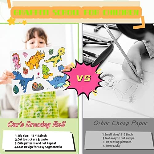 Papel de rolagem de desenho para crianças para crianças, papel para colorir papel de pintura de pintura diy papel