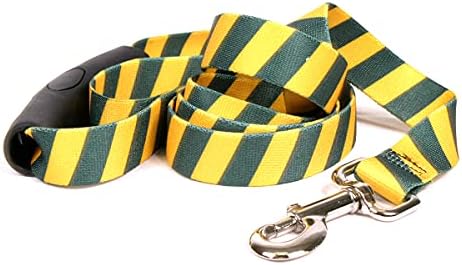 Time de cães amarelos Spirit Spirit Green Gold Ez-Grip Dog Leash-With Comfort Handle-small/Medium-3/4 5 'x 60