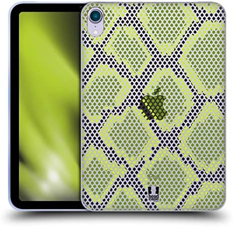 Caixa de cabeça projeta Scarlet King Snake Serpent Skin Soft Gel Case compatível com Apple iPad mini