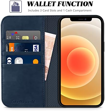 Caixa Tucch para iPhone 13 Caixa de carteira 5G, [suporte de cartão] Capa de couro Folio PU PU, capa Flip de kickstand