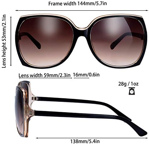 O quadrado de grandes dimensões femininas Jackie o Cat Eye Hybrid Butterfly Fashion Sunglasses - embalagem requintada
