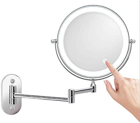 Lianxiao - espelho de maquiagem espelho com 1x/3x/5x/7x/10x espelho de dobra de ampliação espelho de beleza retrátil