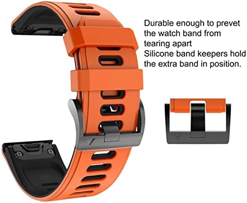 Houcy 22 26mm Strapa de banda de vigilância rápida para Garmin Fenix ​​6x Pro Watch Silicone EasyFit Wrist Band para Fenix ​​6 Pro Watch Strap