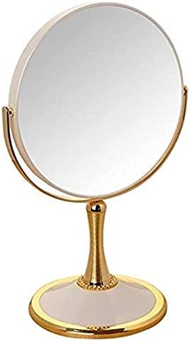 Espelho de molho espelhado de vaidade Espelho cosmético, metal shinestone desktop portátil de dupla face Rotação completa