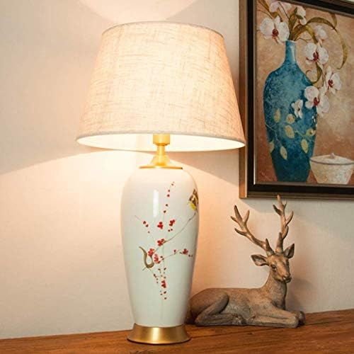 Zchan Ceramic Table Lamp-Al-All-Compper Cerâmica Lâmpada de mesa moderna nova lâmpada chinesa pintada à mão e pássaros Magpie Hotel Hotel Room de sala Lâmpada de cabeceira 1026
