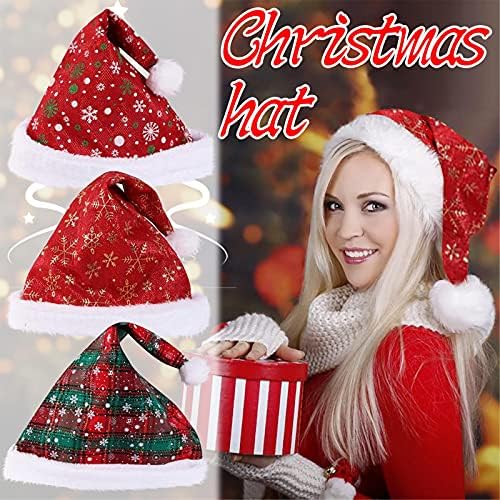 Natal Old Man Papai Noel Hat chapéu de Natal chapéu de ornamento grosso Floco de neve grossa Holiday Holiday Carnival