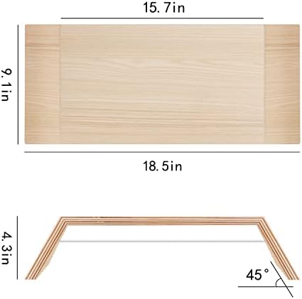 Athia Monitor Stand Riser, Solid Wood Desktop significa Laptop Computador/TV/PC/Impressoras, organizador de prateleira de mesa