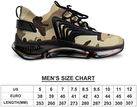 GJETFDAP MEN CAMO SNOAKER Moda, tênis de corrida de trilha de moda, sola de corrida de corrida de suporte de suporte