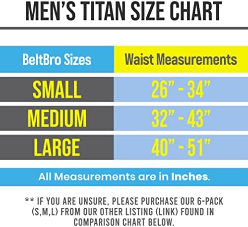 Beltbro titan multipack sem fivela elástica cinturão para homens - incluem 1 pequeno, 1 meio, 1 cintos grandes - se encaixa em