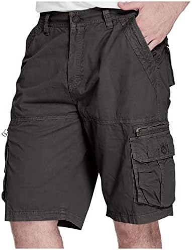 Shorts de carga para homens, shorts de verão masculinos casuais capris straight multi bolso