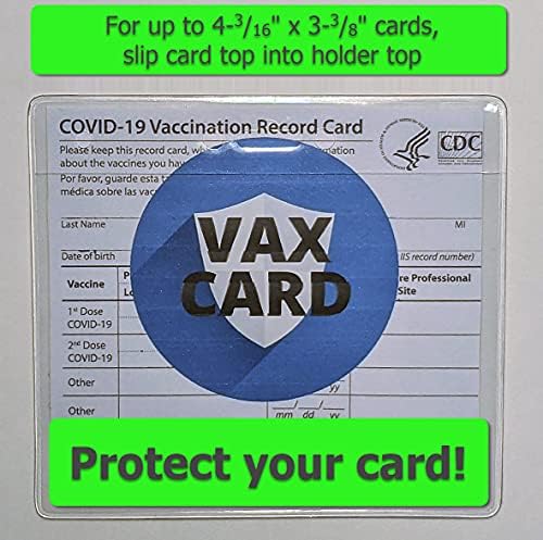 Protetor genérico de cartão de vacinação CDC 4 x 3 polegadas Registro de imunização Cards de vacina Capcine titular