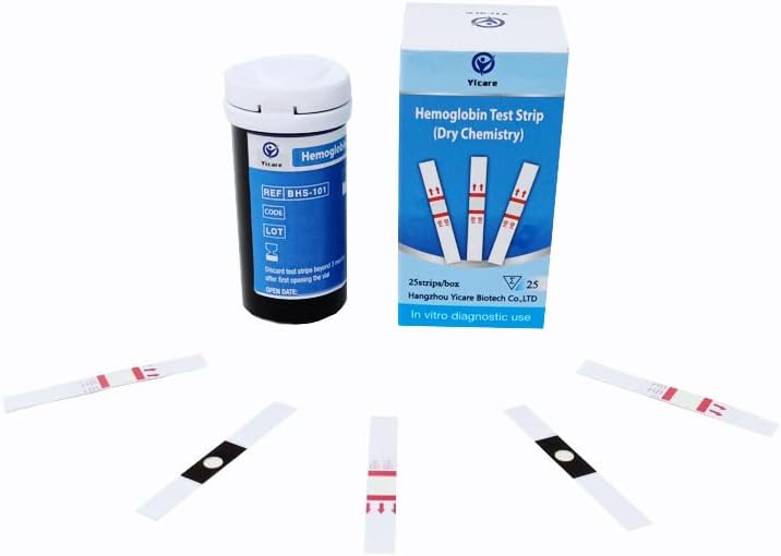 Hb hemoglobina Teste do medidor de hemoglobina medidor de hemoglobina Analisador de hemoglobina Kit de teste + 50 tiras
