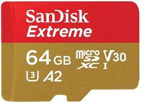 Sandisk 64 GB Micro Extreme UHS-I Memory Card funciona com Sony Xperia 1 IV e Xperia 10 IV Smartphone Classe 10 A2 4K HD Pacote com 1 Everything But Stromboli Micro