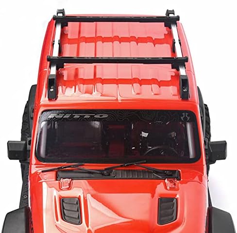 Teckeen liga de alumínio ajustável+rack de bagagem de telhado de nylon para 1/10 caminhão de carro rc rc crawler
