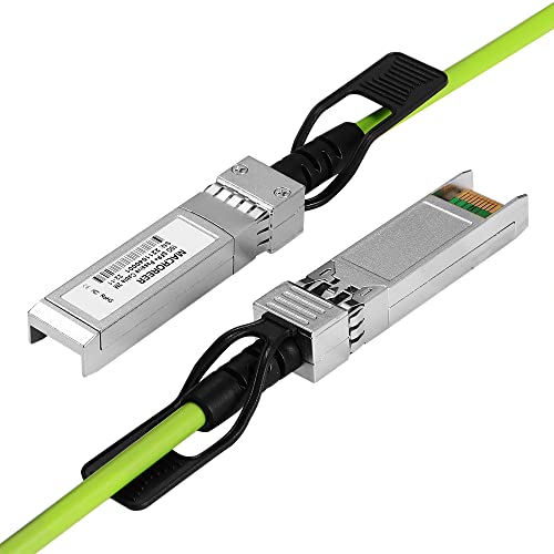 [Verde] SFP+ DAC de alta velocidade, cabo de adesivo Passivo DAC Ethernet de 10 gigabit, para Cisco SFP-H10GB-Cu3M, Ubiquiti Unifi UC-DAC-SFP+, Fortinet, Meraki e mais Switches, 3M