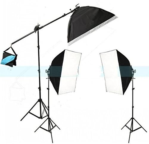 Lâmpadas de cabeça tricolor de luz de luz de foto de Gowe Bulbos + suporte de luz + kit de iluminação fotográfica