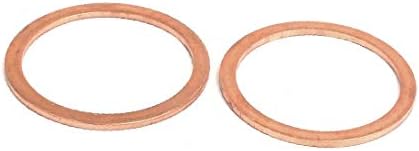 X-Dree 2pcs 30mmx36mmx1,5mm Ring de cobre Anel plano Crush arruela de arruela (2pcs 30mmx36mmx1.5mm cobre anillo Plano Sellado