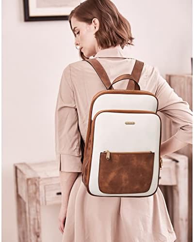 Telena Leather Laptop Mackpack Women and Leather