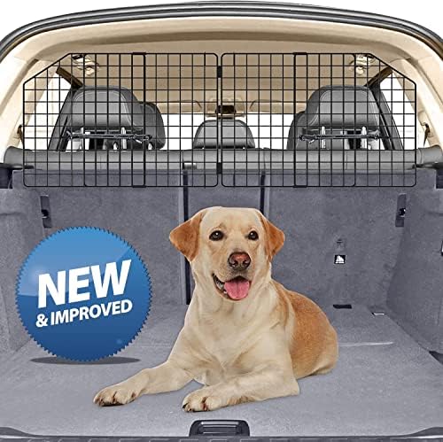 Barreira de carros de cachorro petboda para a área de carga do tronco SUV, divisor de carros dobrável e ajustável e portão de carga para manter os cães nas costas