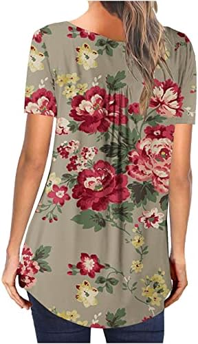 Camisa Floral Casual Casual Casual Mulheres Mangas curtas LOLHAS PLUSTIMAIS TAMANHA MOME MOME MOME
