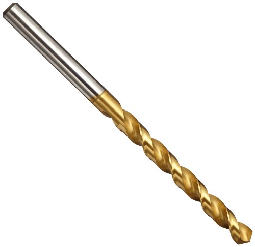 YG-1 Jobber Bit de torção de aço de alta velocidade, acabamento em estanho, haste direta, espiral lenta, 130 graus, 4,0 mm