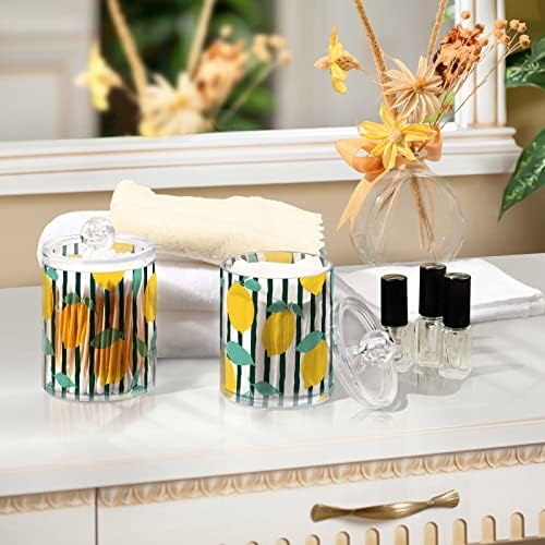 Lemon Fruit Cotton Swab Suports Recipientes de banheiro Jars com tampas conjuntos de algodão Round Boldre Round Solder
