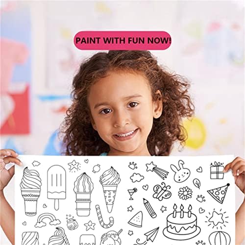 Rolo de desenho para crianças desenho de papel para colorir lençóis para crianças, papel de preenchimento de desenho de pintura diy, brinquedos educacionais iniciais para crianças, 30 * 300cm