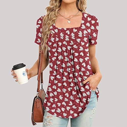 Camiseta superior para mulheres outono roupas de verão y2k manga curta colher algodão pescoço brunch gráfico top 0m 0m