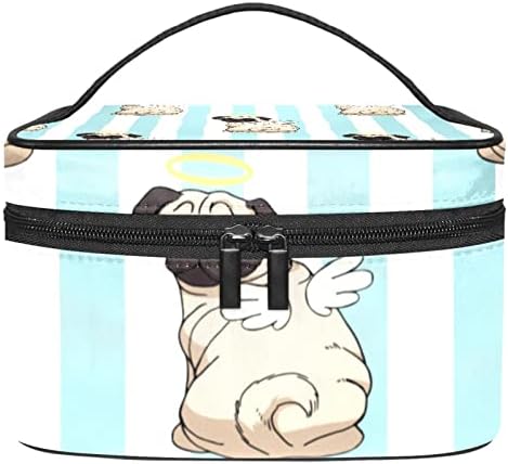 Bolsa de maquiagem de viagem Yoyoamoy, fofo Vários cachorros grandes bolsas de cosméticos compõem sacolas de higiene pessoal de