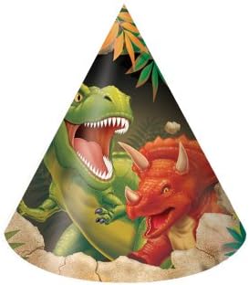 Chapéus de festa de papel de dinossauros criativos