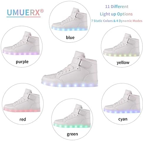 Umuerx Kids liderou sapatos iluminados para meninos e meninas, carregando um tênis piscando piscando, criança unissex