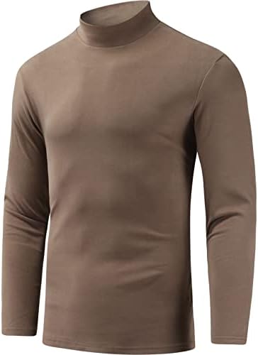 Xiloccer Designer de homens camisetas de alto suéter de pescoço para homens grandes camisetas sob a camisa Men Sweatshirt