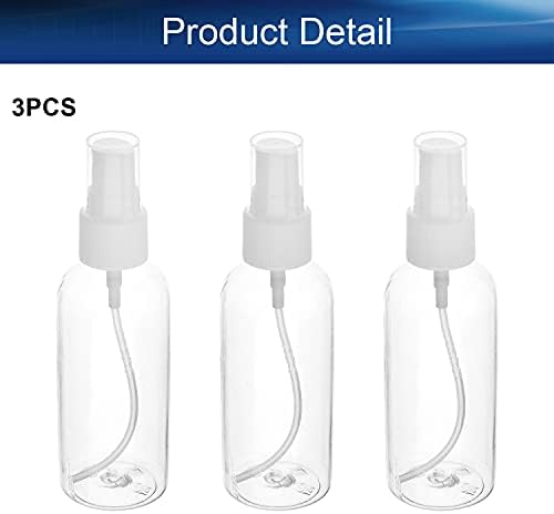 Bettomshin 3pcs garrafas de reagente de boca larga, 125x14.5mm/4,92x0.57 80ml PE Plástico Líquido garrafa de vedação vazia, armazenamento