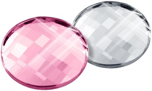 Botão Home de Cristal 2-em 1 de Diamantes Brancos para iPhone, iPad, iPod-Crystal Clear/Crystal Pink