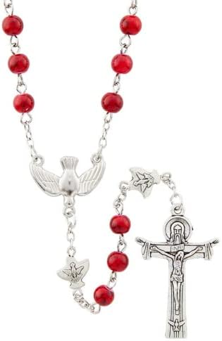 Rosário de confirmação de necessitadores, presente de jóias católicas para meninas, 20 polegadas