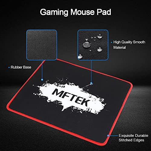 Teclado de Rainbow Gaming e combinação de mouse, teclado de jogo de retroilumos com retroilumação de MFTEK e mouse de jogos