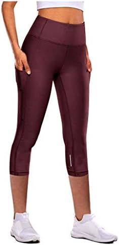 Leggings de ginástica de ioga para mulheres calças levantando a altura da barriga de cintura de cintura