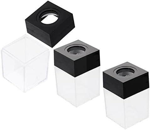 Operitacx 15 PCs Clipe de papel de armazenamento clipe de papel de plástico de plástico preto magnético