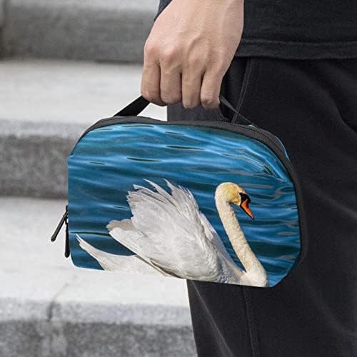 Carteira de bolsa de bolsa de viagem de caixa de transporte de caixa de transportar Cabôs Acessório de bolso de organizador de bolso, Animal de cisne