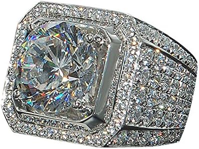 Mulheres anéis de zircão Bandas de casamento de noiva cortagem de princesas Solitaire Square Cut Cut Cubic Zirconia noivado