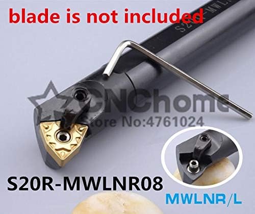 Fincos S20R-MWLNR08 Ferramentas de corte de torno de 20 mm CNC Turning Turning Tool Machine Tools Ferramenta de metal interna Tipo de barra de perfuração MWLNR/L-: S20R-MWLNR08)