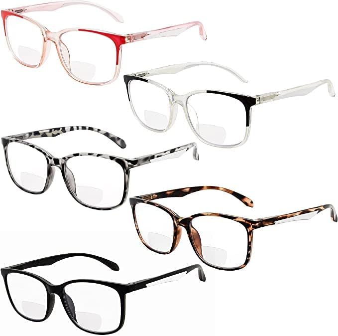 Olhos para o olho de 5 copos de leitura bifocal para mulheres Leitores bi-focais de quadro +3.00