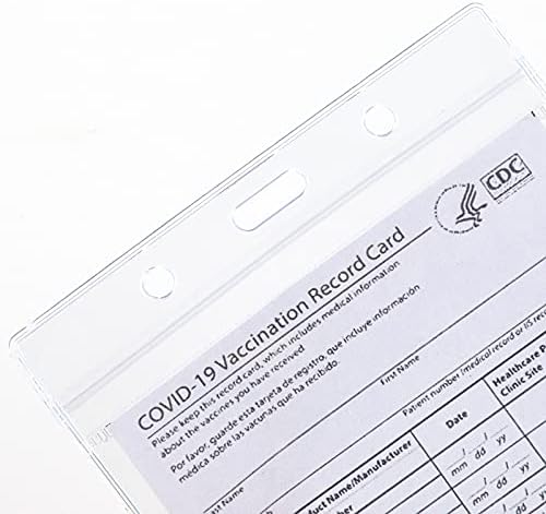 LQXJAD 3 Pacote CDC Card Card Protetor de 4 x 3 polegadas, Record Cards de vacina de imunização PVC Clear PVC com tipo de nomes de