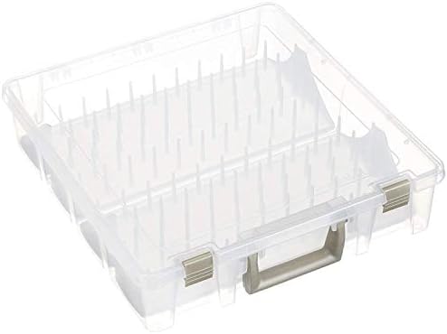 Artbin 9002ab Super Satchel Box, organizador de artesanato e costura portátil com bandeja de threads, [1] caixa de armazenamento de plástico, transparente