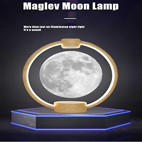 Lâmpada de lua flutuante de gigesute, 7 cores Galaxy Moon Light Levitating, Bluetooths Alto -falantes Night Light, LED suspenso e lâmpada