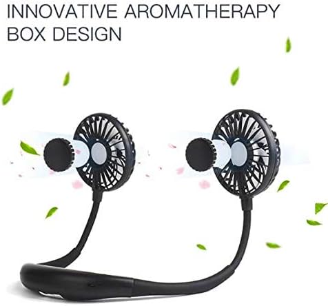 Fan de mini pescoço portátil cliniqpro - pequeno dispositivo de resfriamento pessoal com design flexível - luz de vento
