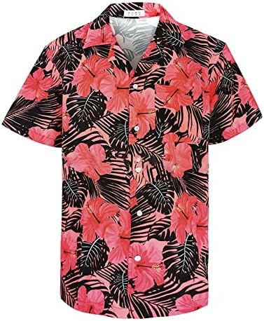 2023 Novas camisas havaianas para homens de manga curta Fit