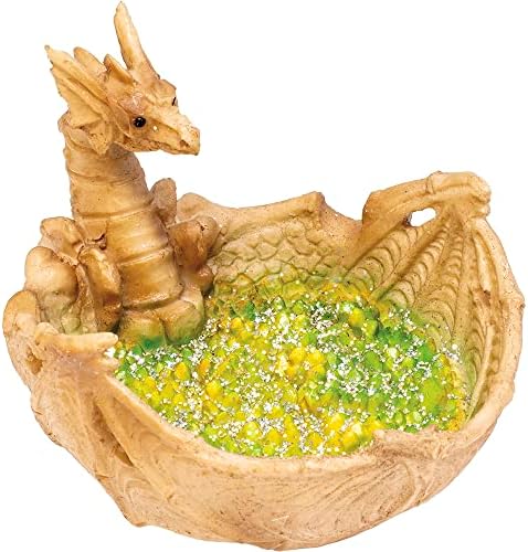 Snowtree - Fantasy Dragon Ashtray - Cinzelos legais para fãs de fantasia medieval - Decorações de glitter de cristal