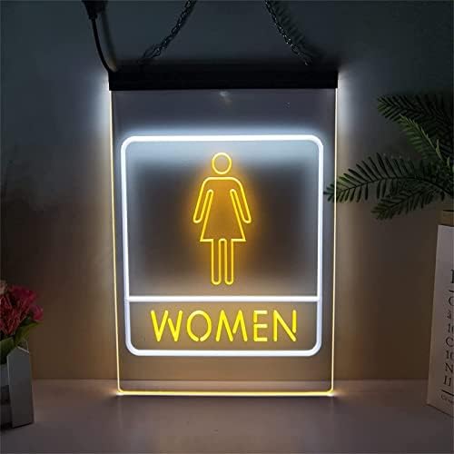 DVTEL Mulheres banheiro sinal de néon LED Modelagem de letras luminosas leves Signboard Painel de acrílico Neon Decorative