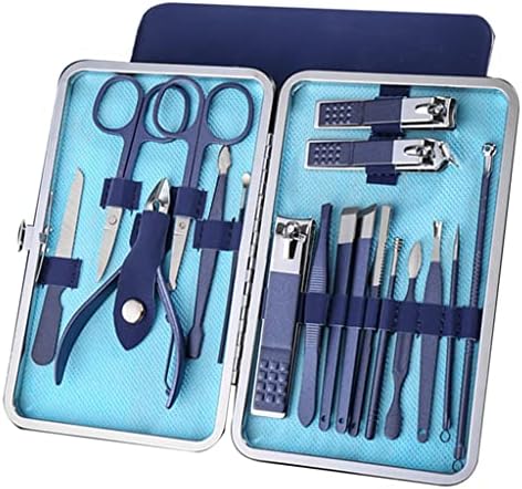 IULJH 18 PCS/Set Pedicure Tools Kit de viagem portátil Kit de unhas Kit de unhas Ferramentas de maquiagem de conjunto profissional